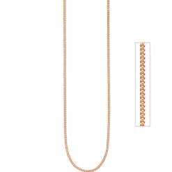 1,3mm Panzerkette Kette Halskette Collier aus 925 Silber rotgold vergoldet 50cm