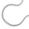 1,7mm Panzerkette Kette, 925 Silber, Silberkette, diamantiert, 45 cm