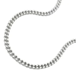 1,7mm Panzerkette Kette, 925 Silber, Silberkette, diamantiert, 45 cm