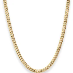 4,7mm Panzerkette oval diamantiert Collier Halskette aus 585 Gold Gelbgold 55cm