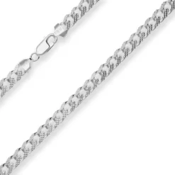 8,2mm Panzerkette oval Silberkette Collier Halskette aus 925 Silber 60cm