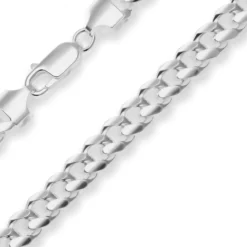 6,9mm Panzerkette oval Silberkette Collier Halskette aus 925 Silber 55cm