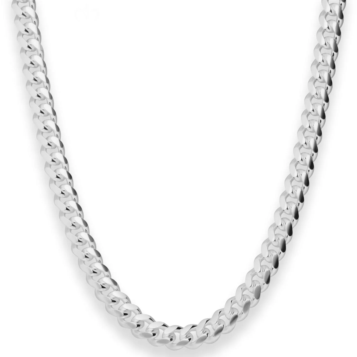 6,9mm Panzerkette oval Silberkette Collier Halskette aus 925 Silber 45cm