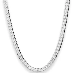 6mm Panzerkette Silberkette Collier Halskette aus 925 Silber 55cm