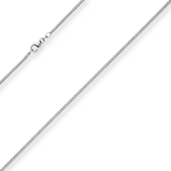 1,7mm Panzerkette Silberkette Collier Halskette aus 925 Silber rhodiniert 45cm