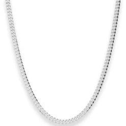 3,6mm Panzerkette Silberkette Collier Halskette aus 925 Silber 55cm