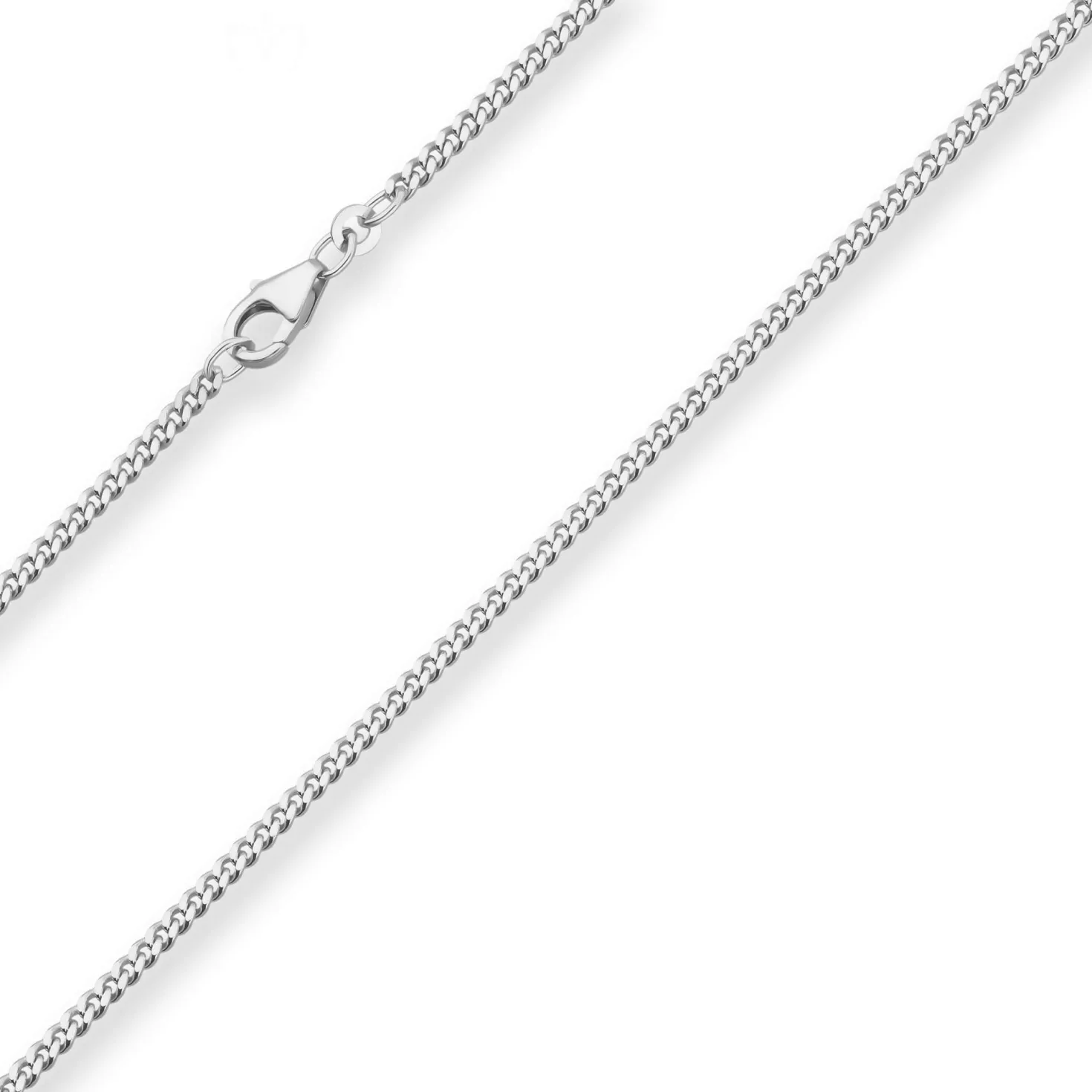 2,4mm Panzerkette Silberkette Collier Halskette aus 925 Silber 42cm