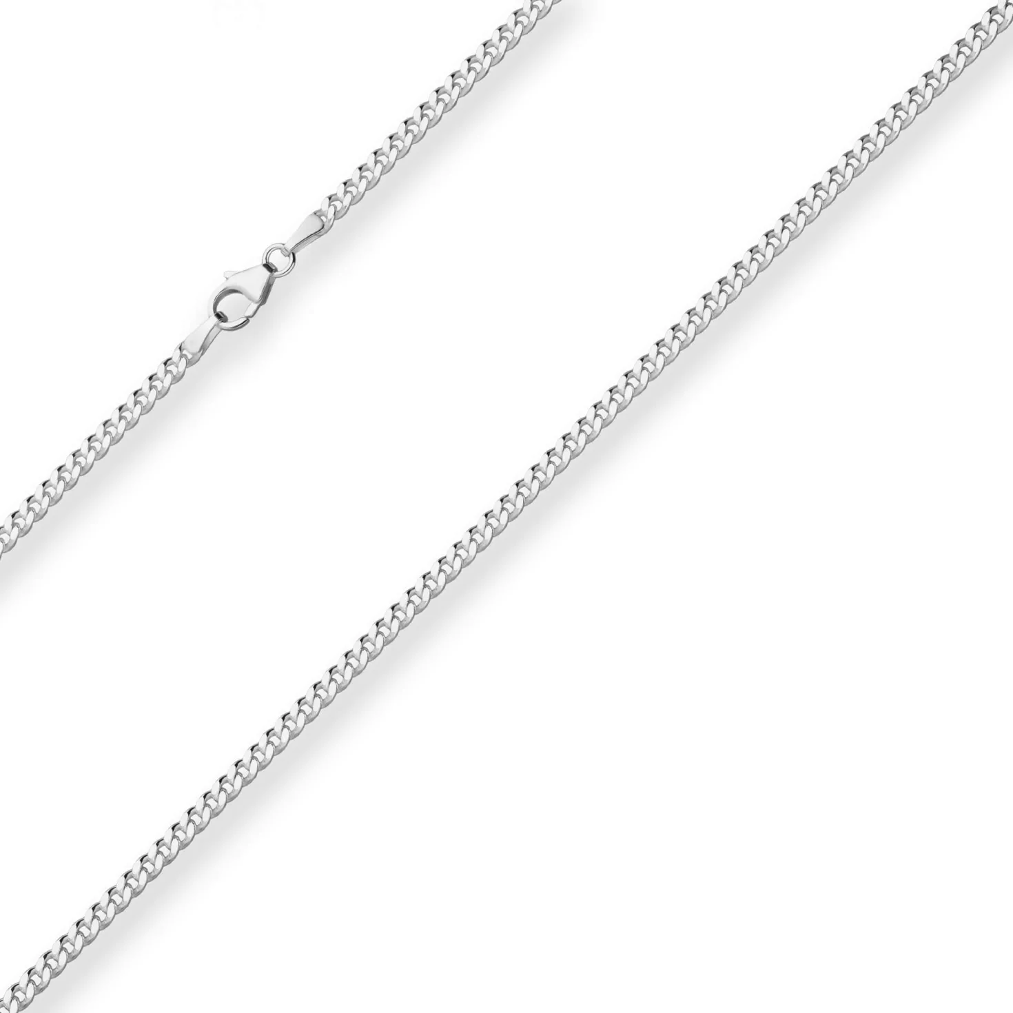 2,7mm Panzerkette Silberkette Collier Halskette aus 925 Silber 50cm