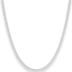 2,7mm Panzerkette Silberkette Collier Halskette aus 925 Silber 55cm