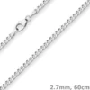 2,7mm Panzerkette Silberkette Collier Halskette aus 925 Silber 60cm