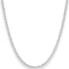 2,7mm Panzerkette Silberkette Collier Halskette aus 925 Silber rhodiniert 60cm