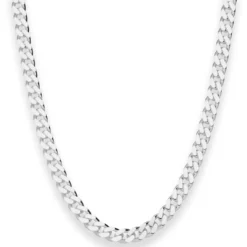6mm Panzerkette Silberkette Collier Halskette aus 925 Silber 55cm