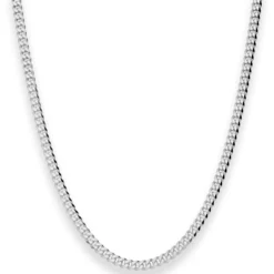 3,6mm Panzerkette Silberkette Collier Halskette aus 925 Silber rhodiniert 60cm