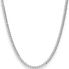 3mm Panzerkette Silberkette Collier Halskette aus 925 Silber rhodiniert 60cm