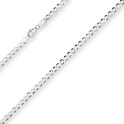 4,5mm Panzerkette Silberkette Collier Halskette aus 925 Silber 55cm