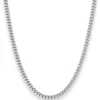 3,3mm Panzerkette Silberkette Collier Halskette aus 925 Silber rhodiniert 45cm