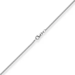 1,7mm Panzerkette Silberkette Collier Halskette aus 925 Silber rhodiniert 55cm