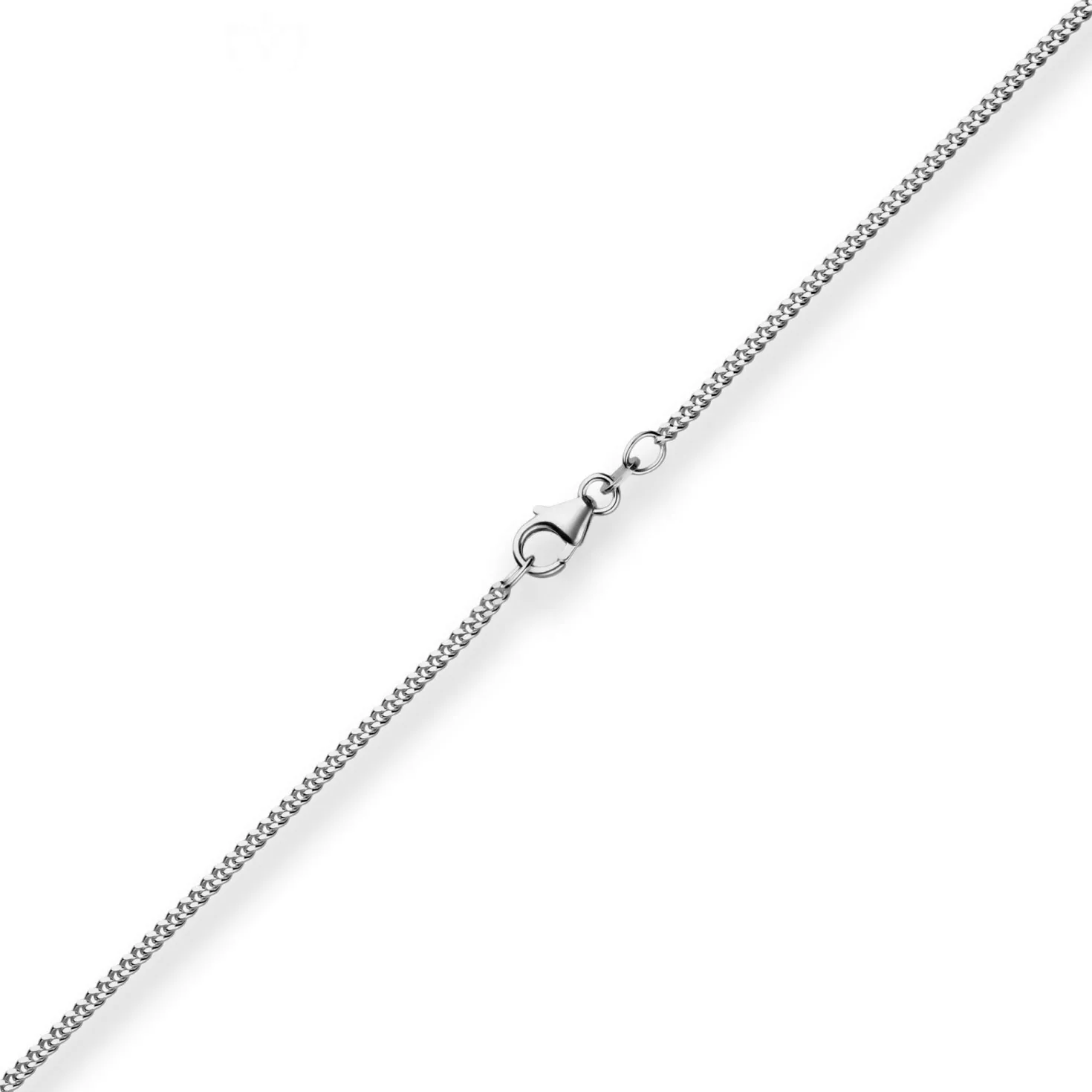 1,7mm Panzerkette Silberkette Collier Halskette aus 925 Silber rhodiniert 55cm