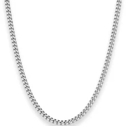 3,3mm Panzerkette Silberkette Collier Halskette aus 925 Silber rhodiniert 50cm