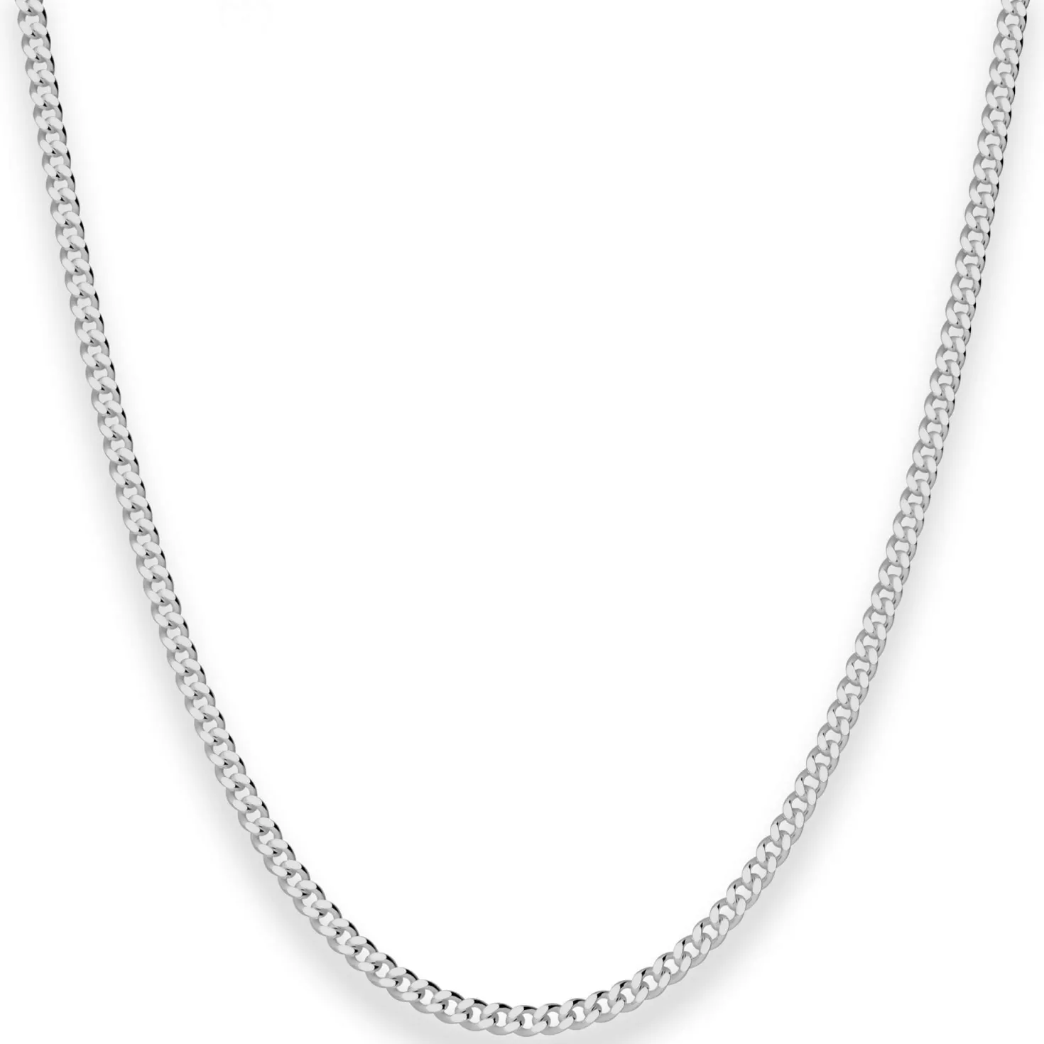 2,7mm Panzerkette Silberkette Collier Halskette aus 925 Silber rhodiniert 55cm