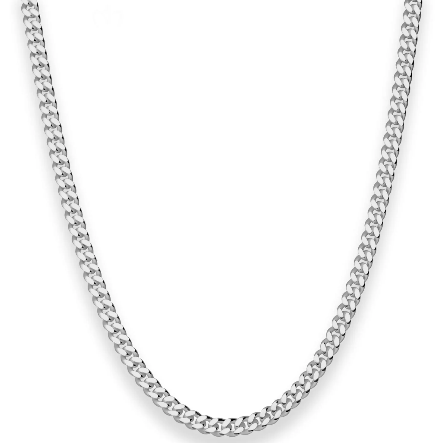 4,1mm Panzerkette Silberkette Collier Halskette aus 925 Silber rhodiniert 55cm