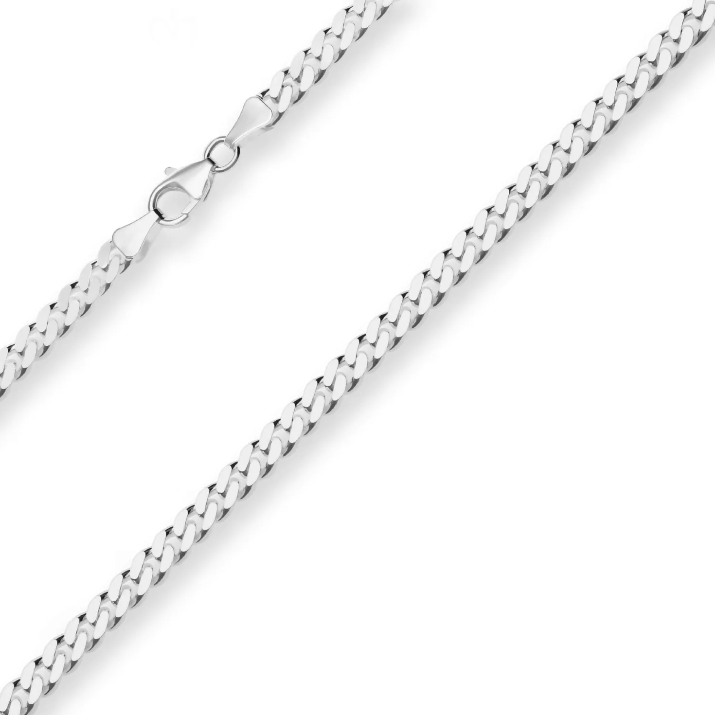 5,4mm Panzerkette Silberkette Collier Halskette aus 925 Silber 60cm