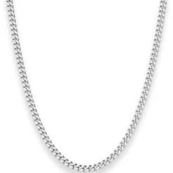 3,3mm Panzerkette Silberkette Collier Halskette aus 925 Silber 45cm