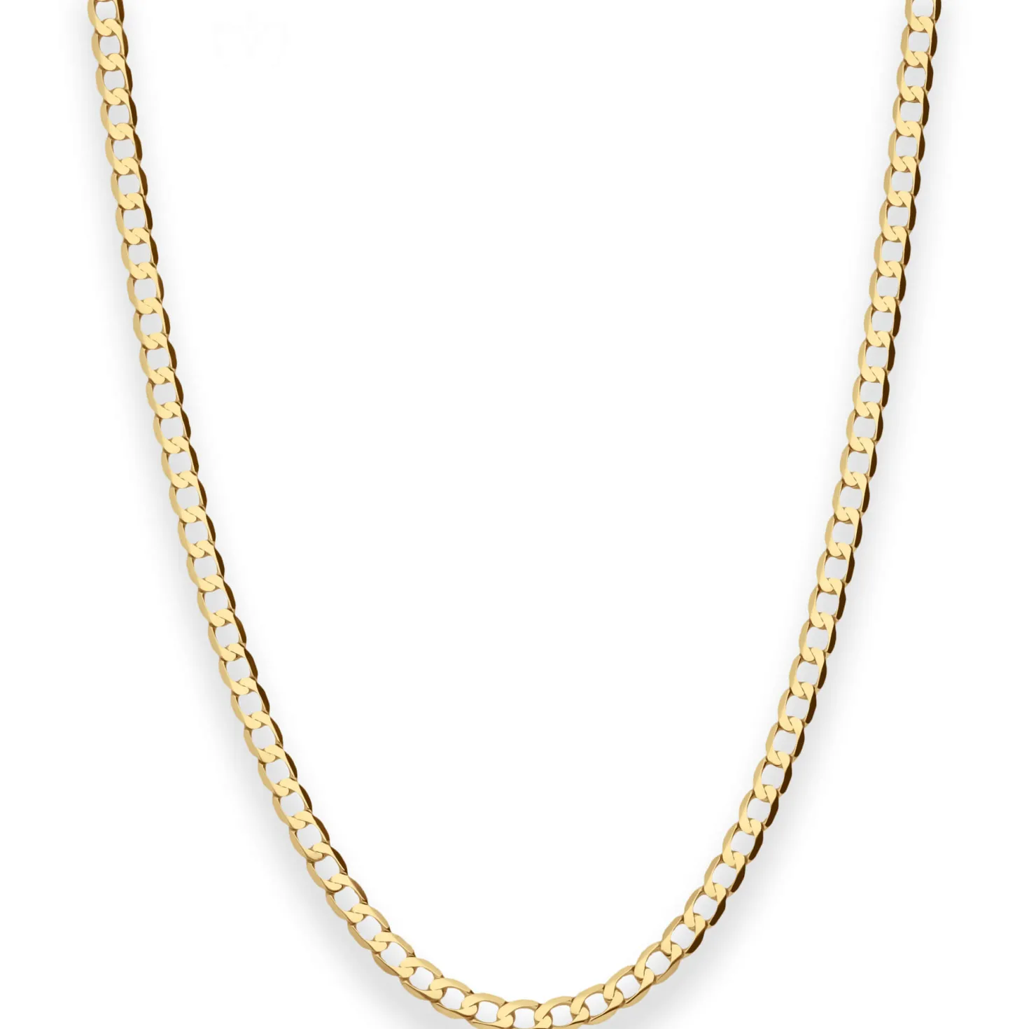 2,7mm Panzerkette weit Collier Halskette aus 375 Gold Gelbgold 50cm