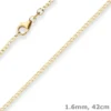 1,6mm Panzerkette weit Collier Halskette aus 585 Gold Gelbgold 42cm
