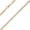 3,9mm Panzerkette weit Goldkette Collier Halskette aus 585 Gold Gelbgold 55cm