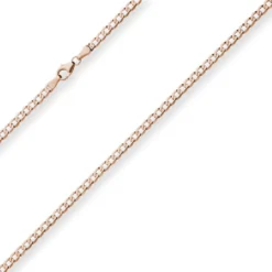 3,3mm Panzerkette weit Goldkette Collier Halskette aus 585 Gold Rotgold 50cm