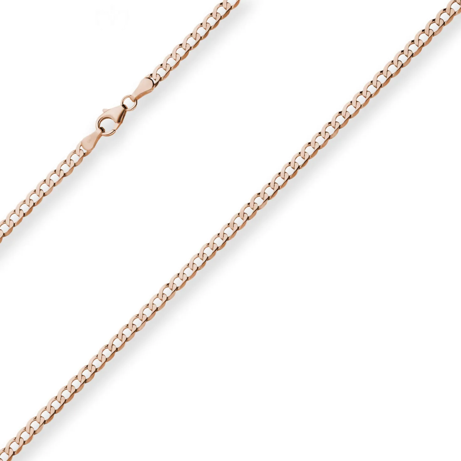 3,3mm Panzerkette weit Goldkette Collier Halskette aus 585 Gold Rotgold 50cm