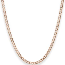 3,3mm Panzerkette weit Goldkette Collier Halskette aus 585 Gold Rotgold 50cm