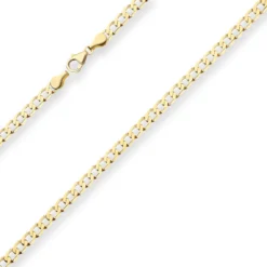 4,9mm Panzerkette weit Goldkette Collier Halskette aus 333 Gold Gelbgold 55cm