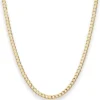 3,3mm Panzerkette weit Goldkette Collier Halskette aus 375 Gold Gelbgold 55cm