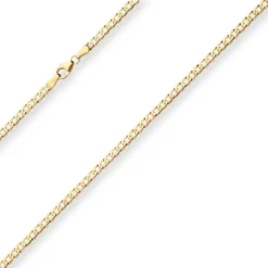 3,3mm Panzerkette weit Goldkette Collier Halskette aus 375 Gold Gelbgold 55cm