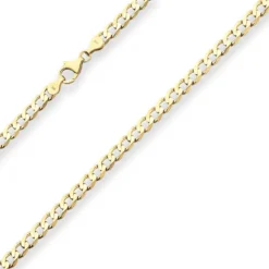 5,5mm Panzerkette weit Goldkette Collier Halskette aus 333 Gold Gelbgold 45cm