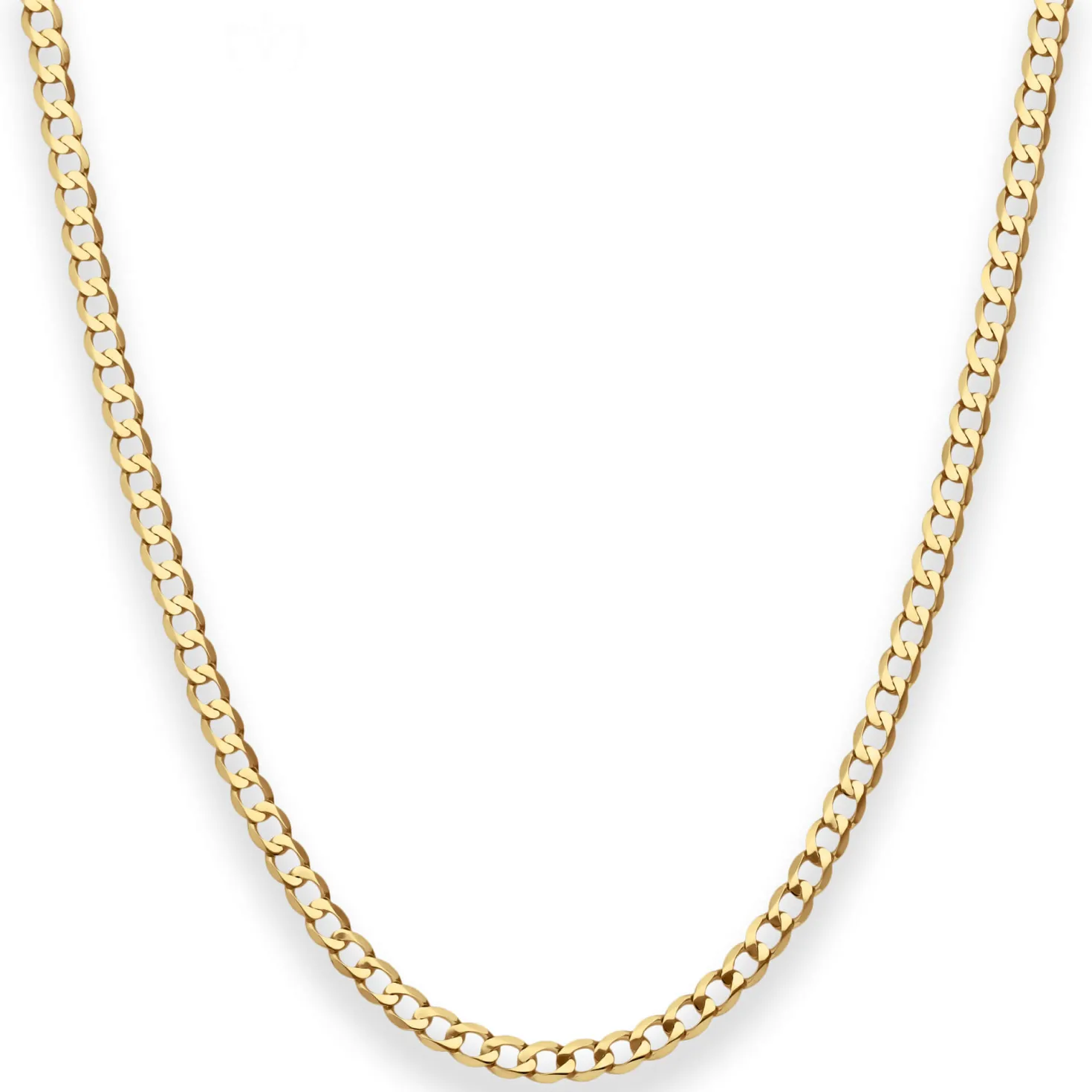 3,3mm Panzerkette weit Goldkette Collier Halskette aus 333 Gold Gelbgold 60cm