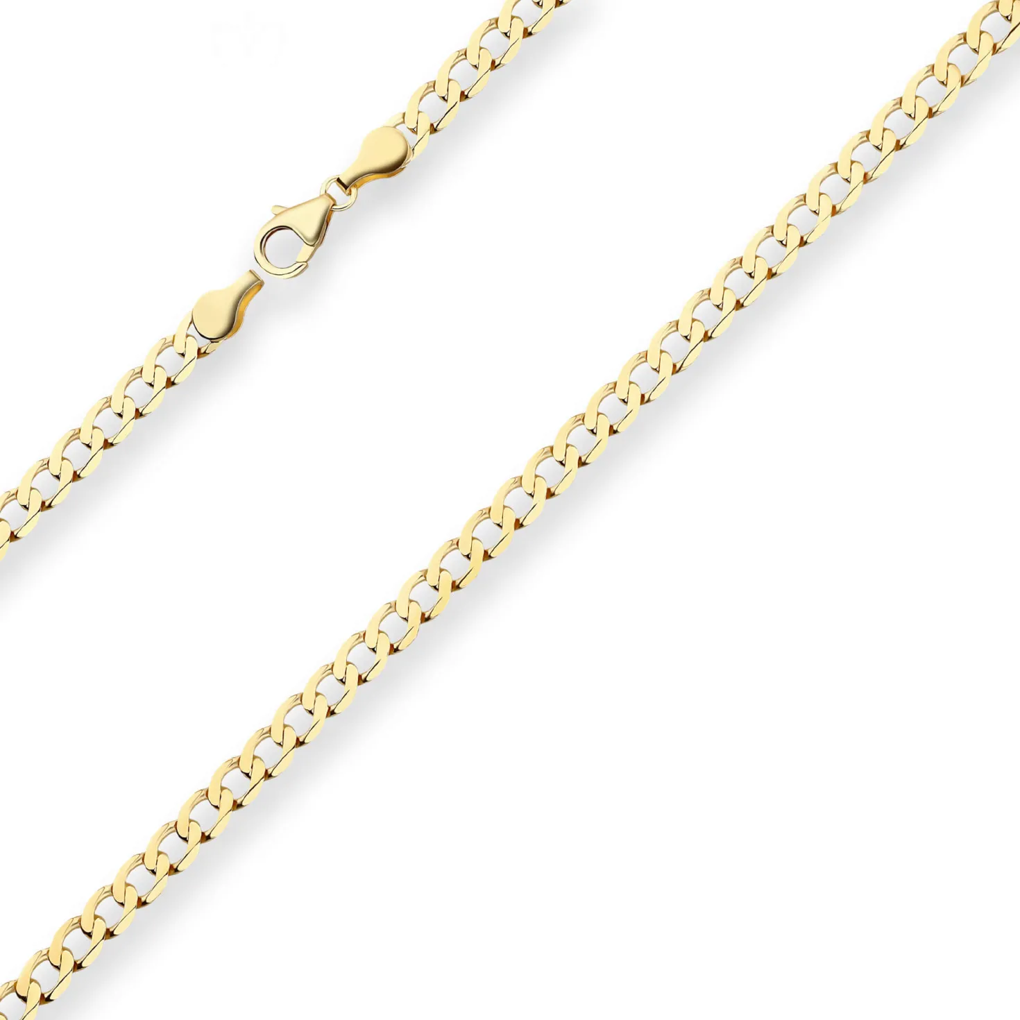 4,9mm Panzerkette weit Kette Collier Halskette aus 585 Gold Gelbgold 60cm