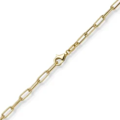 3,5mm Paper Clip Anker weit Armband Armkette aus 585 Gold Gelbgold 21cm