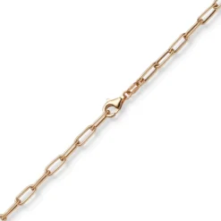 3,5mm Paper Clip Anker weit Kette Collier Halskette aus 585 Gold Rotgold 80cm
