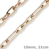 10mm Paper-Clip Armband Armkette Armschmuck aus 585 Gold Rotgold glänzend 21cm