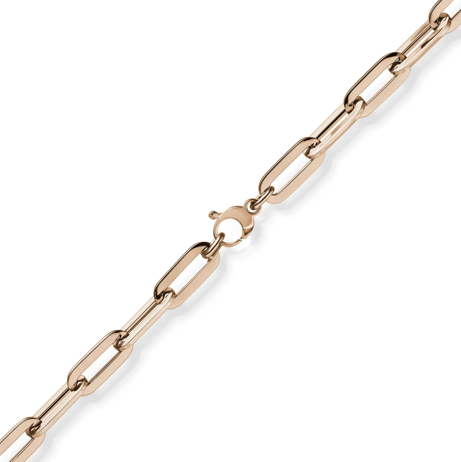 8mm Paper Clip Armband Armschmuck Armkette 585 Gold Rotgold 19cm