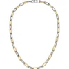 6,3mm Paper-Clip Kette Collier Halskette aus Edelstahl goldfarben 46-47cm