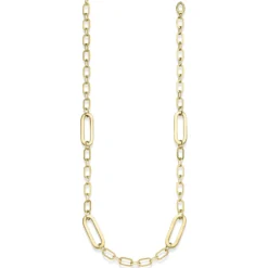 6mm Paper-Clip Kette Halskette Collier aus 585 Gold Gelbgold 90cm
