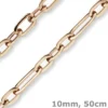 10mm Paper-Clip Kette Halskette Collier aus 585 Gold Rotgold glänzend 50cm