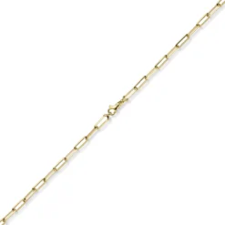 4,5mm Paper-Clip Kette Halskette Collier 585 Gold Gelbgold massiv 60cm