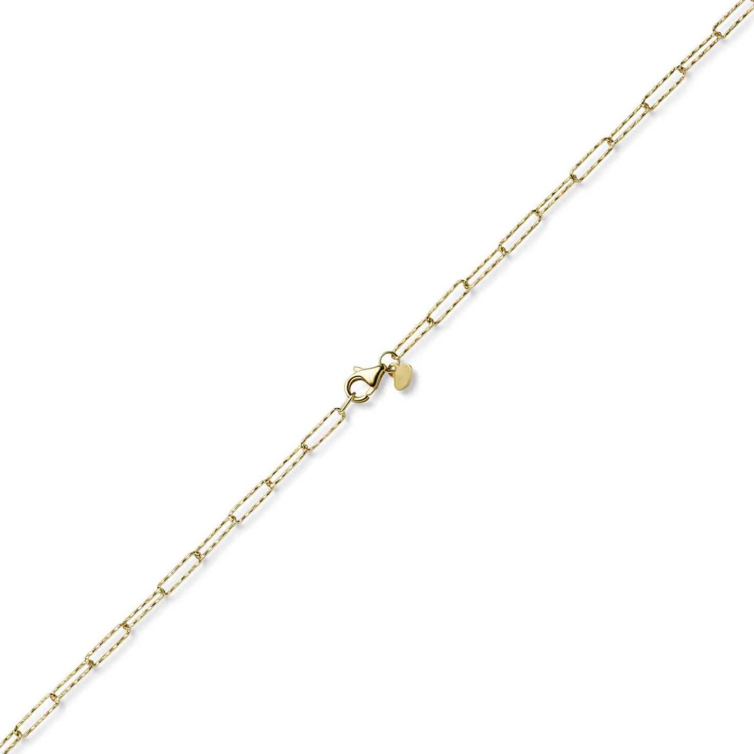 2,5mm Paper Clip Weit-Ankerarmband Armkette 585 Gold Gelbgold strukturiert 19cm