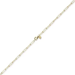 2,5mm Paper Clip Weit-Ankerkette Kette Collier 585 Gelbgold strukturiert 50cm