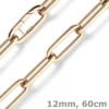 12mm Paper Clip Weit-Anker Kette Collier Halskette aus 585 Gold Rotgold 60cm